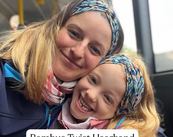 BAMBOO Twist Hairband made to measure in 12 cm or 20 cm width, single layer, seamless side edges for optimal comfort