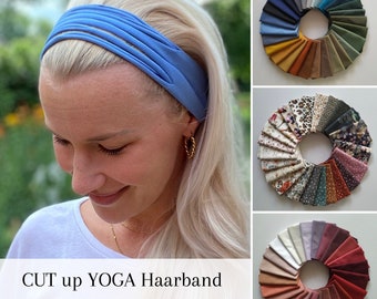 Cut Up YOGA Haarband in 100 Farben, leichtes Sommer Haarband, Einlagig Nahtlos, Maßanfertigung, Sport- Freizeit Stirnband