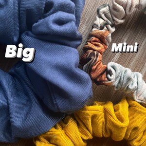 BAMBUS Scrunchie in Big, Slim oder Mini,viele Farben, oversized Haargummi, Haarschmuck, Stoffhaargummi, JGA Party, Geschenkidee, Partnerlook Bild 3