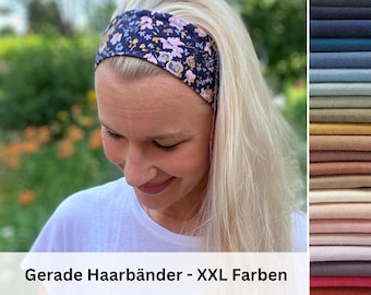 Gerades Haarband unisex – doppellagig, in 2 Breiten, handgefertigt, Stirnband Männer & Frauen