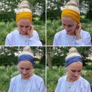 YOGA Bambus Haarband, einlagig, in 12cm 20cm oder 30cm Breite, FARBAUSWAHL, Maßanfertigung, Turban-Haarband, Kopftuch Bild 5