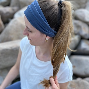 Musselin Kopftuch Bandana in 64 Farben, leichtes Sommer Haarband, Unisex für Frauen und Männer, Einlagig, Sport Freizeit Stirnband Bild 8