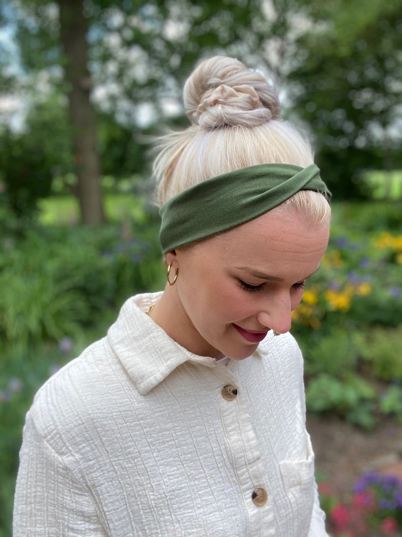 Neu schmales CURVY Headband in 100 Farben, Uni Stirnband, Turban Haarband,unisex für Damen, Männer und Kinder Bild 6