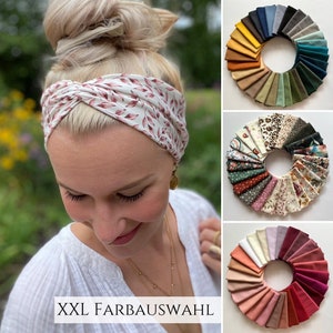 Twist hairband in over 100 colors, light summer hairband, 2 ways to wear, single layer seamless, sports-leisure headband