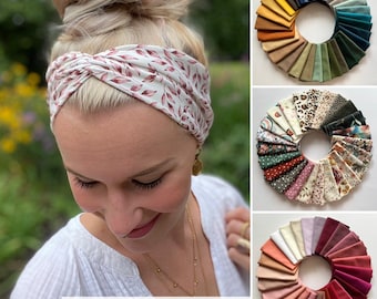 Twist hairband in over 100 colors, light summer hairband, 2 ways to wear, single layer seamless, sports-leisure headband