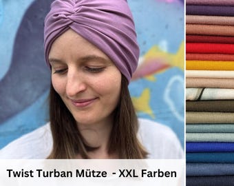 Bamboo TWIST Turban Hat, Single Layer – Seamless & Breathable Chemo Hat, Wearable 24/7, Handmade, Item No. 1785937308