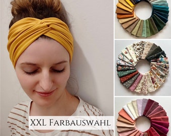 BANDEAU  Haarband in über 100 Farben, leichtes Sommer Haarband, 2 Tragemöglichkeiten, Einlagig Nahtlos, Sport- Freizeit Stirnband