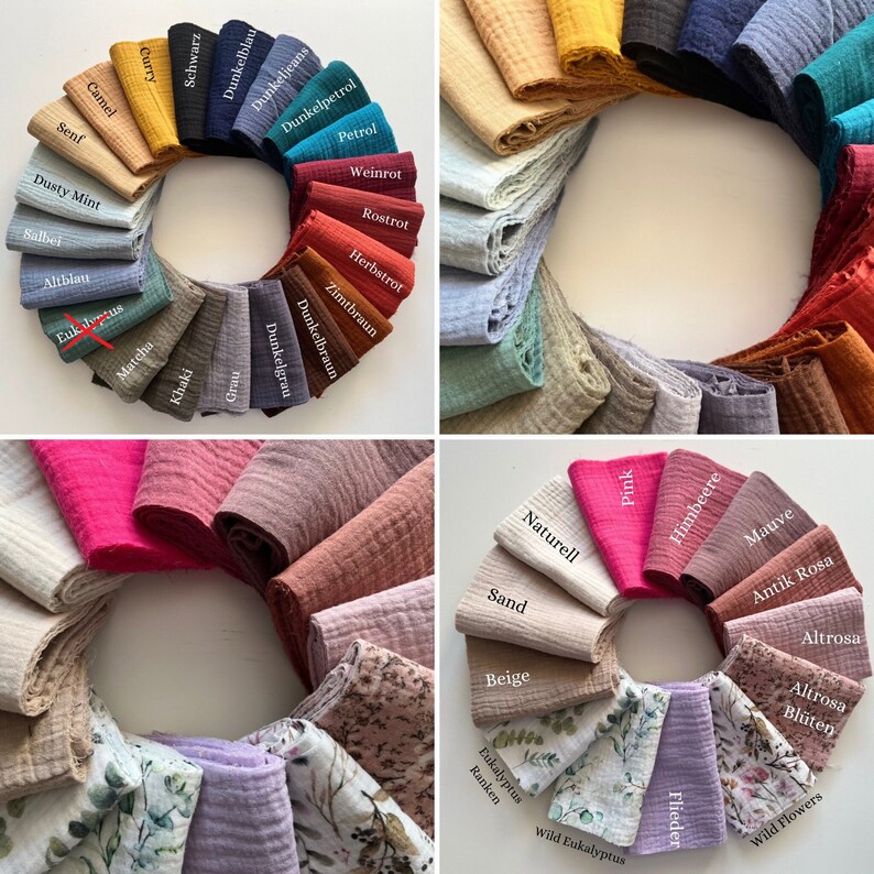 Musselin Scrunchie BIG oder Slim in 34 Farben, Stoffhaargummi, oversized Haargummi, Haarschmuck, Stoffhaargummi, JGA Party Bild 2