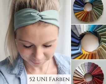 Schmales Bandeau Haarband in 100 Farben, 2 Tragevarianten, Maßanfertigung, Unisex, Bandeau Stirnband für Männer, Frauen & Kinder