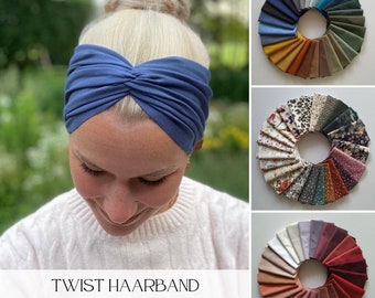 Twist Haarband in über 100 Farben, leichtes Sommer Haarband, 2 Tragemöglichkeiten, Einlagig Nahtlos, Sport- Freizeit Stirnband