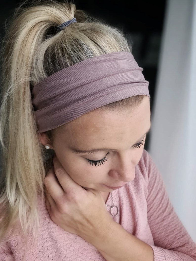 YOGA Haarband in über 100 Farben, leichtes Sommer Haarband, Unisex für Frauen und Männer, Einlagig Nahtlos, Sport Freizeit Stirnband Bild 8