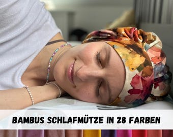 Bamboo balloon cap, single layer – seamless & breathable chemo cap, night cap, wearable 24/7, handmade