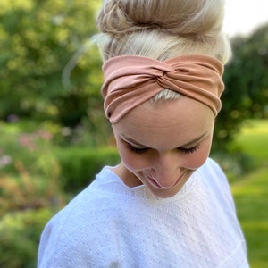 Bandeau Haarband in über 100 Farben, leichtes Sommer Haarband, 2 Tragemöglichkeiten, Einlagig Nahtlos, Sport Freizeit Stirnband Bild 7