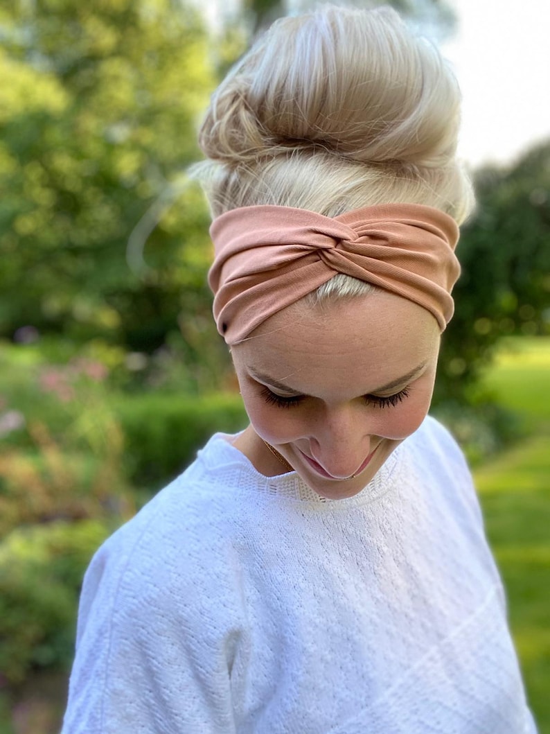 Bandeau Haarband in über 100 Farben, leichtes Sommer Haarband, 2 Tragemöglichkeiten, Einlagig Nahtlos, Sport Freizeit Stirnband Bild 7