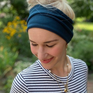 Gerades Haarband in über 100 Farben, in schmal oder breit, Active Sport Freizeit Haarband, Unisex für Frau und Mann Gerade Breit 9cm