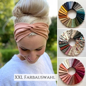 Bandeau hairband in over 100 colors, light summer hairband, 2 wearing options, single layer seamless, sports and leisure headband