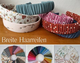 Extra-wide headband in many colors, boho hair accessory for women, 2 models, tiara for children, item no. HeadbandBrJ-2