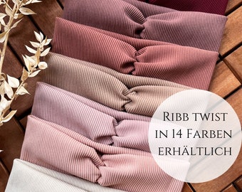 RIBB Twist Haarband in 18 Farben, leichtes Sommer Haarband, 2 Tragemöglichkeiten, Einlagig Nahtlos, Sport- Freizeit Stirnband