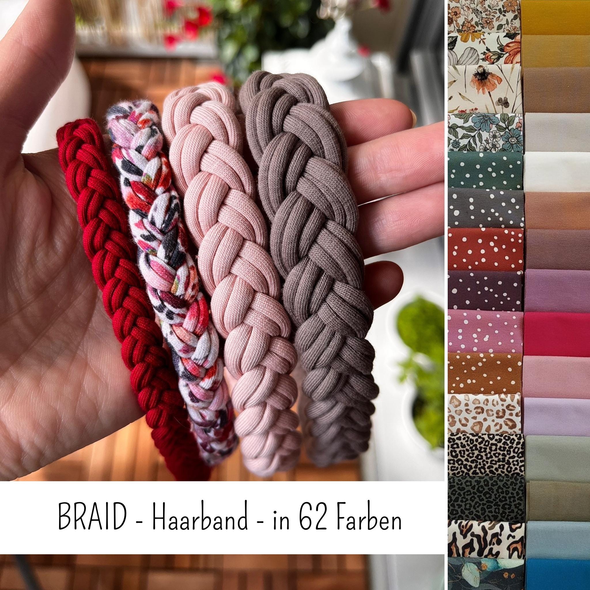 geflochtenes Haarband in vielen Farben, in 4  Breiten, Fitness- Freizeit Haarreifen, Haarkranz, Artikel Nr. 1054292586
