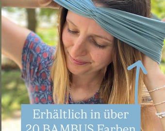 BAMBOO Twist Hairband, custom-made in 12 or 20 cm width, single layer, seamless side edges for optimal comfort, Item No. 1227866398