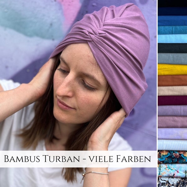 Bambus Twist Turban Mütze, Bamboo Chemo Cap, Schlafmütze, Maßanfertigung, Alopezie Haarausfall, Anti Spliss, Kopftuch, Sonnenhut