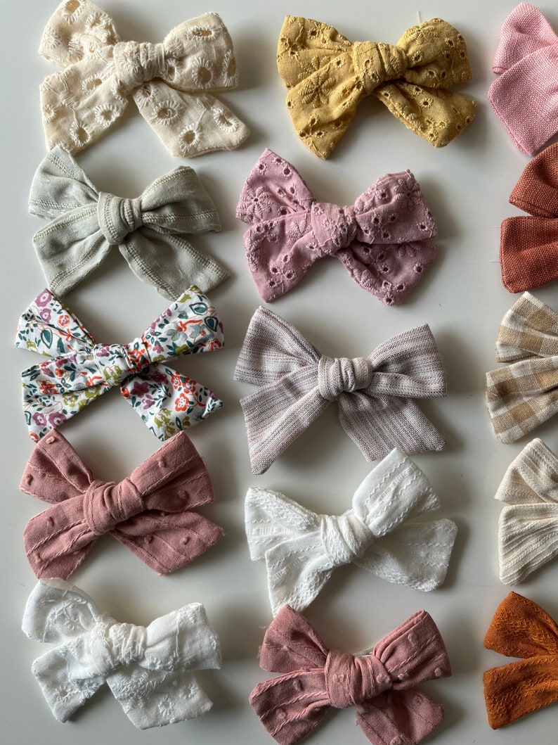 Haarspange, Hairbow, Bow Haarschleife, Haaraccessoire, Haarschmuck, Spange, Stoffhaarspange für Mädchen und Babys, Newborn Fotoshooting Bild 7