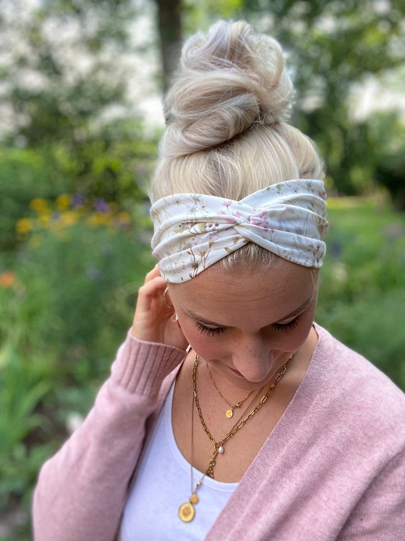 Bandeau Haarband in über 100 Farben, leichtes Sommer Haarband, 2 Tragemöglichkeiten, Einlagig Nahtlos, Sport Freizeit Stirnband Bild 8