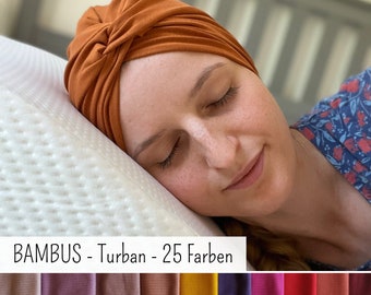 Bamboo knot turban cap, custom-made, skin-friendly chemo cap, breathable night cap, single layer, item no. 1758523822