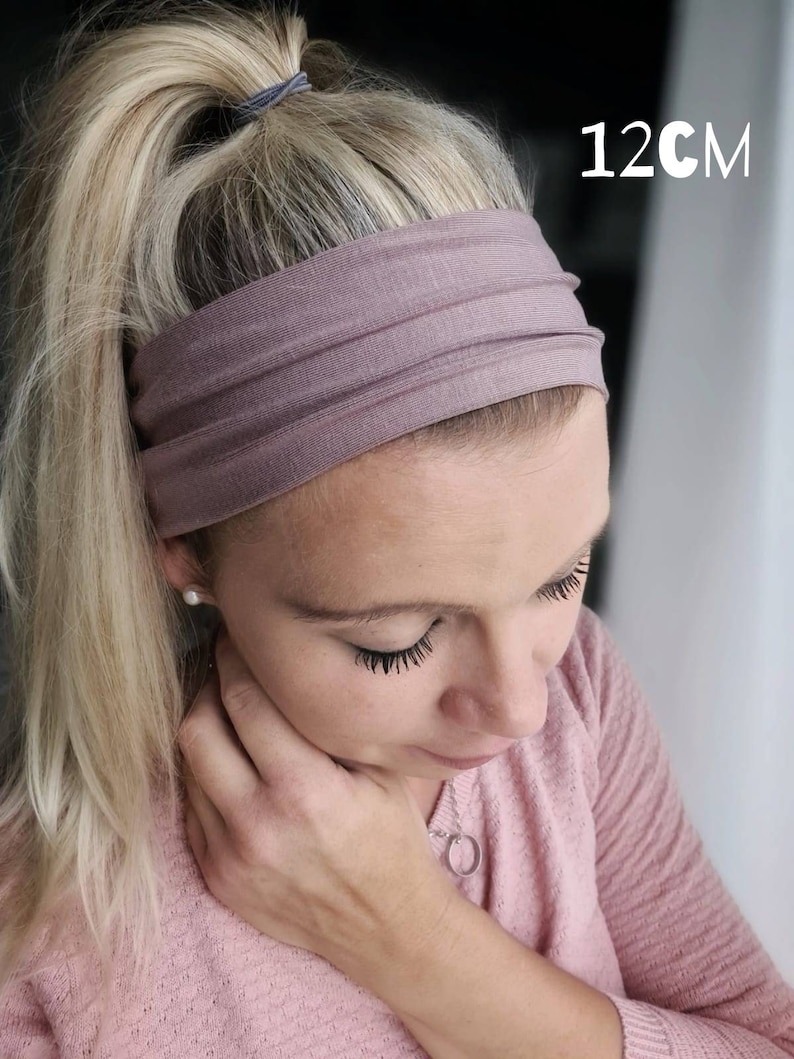 YOGA Bambus Haarband, einlagig, in 12cm 20cm oder 30cm Breite, FARBAUSWAHL, Maßanfertigung, Turban-Haarband, Kopftuch Bild 6