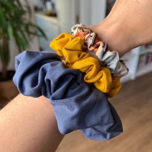 BAMBUS Scrunchie in Big, Slim oder Mini,viele Farben, oversized Haargummi, Haarschmuck, Stoffhaargummi, JGA Party, Geschenkidee, Partnerlook Bild 8