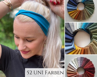 schmales CURVY Haarband in 100 Farben, leichtes Sommer Haarband, Unisex für Frauen und Männer, Sport- Freizeit Stirnband