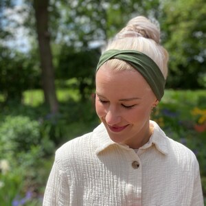 Neu schmales CURVY Headband in 100 Farben, Uni Stirnband, Turban Haarband,unisex für Damen, Männer und Kinder Bild 5