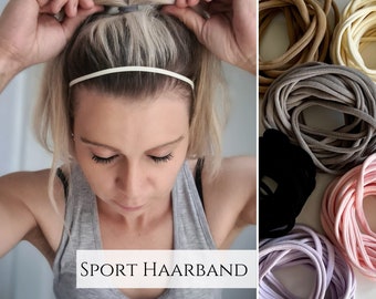 minimalistisches NYLON Sport Haarband, Haargummi, JGA Haarbänder, elastische Stirnband, Haaraccessoire, Einheitsgröße für jeden Kopf