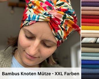 Bamboo Knot Turban Hat, Single Layer – Seamless & Breathable Chemo Hat, Wearable 24/7, Handmade