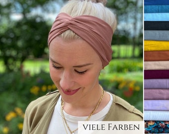 BAMBUS Twist Haarband in 18 Farben, leichtes Sommer Haarband, 2 Tragemöglichkeiten, Einlagig Nahtlos, Sport- Freizeit Stirnband