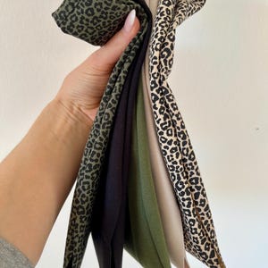 12 cm yoga headband – single layer, seamless, cotton jersey, flexible & comfortable, knotted front/back, many colors, customizable image 7