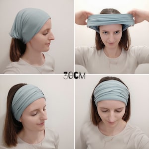 YOGA Bambus Haarband, einlagig, in 12cm 20cm oder 30cm Breite, FARBAUSWAHL, Maßanfertigung, Turban-Haarband, Kopftuch Bild 8