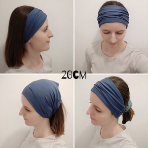 YOGA Bambus Haarband, einlagig, in 12cm 20cm oder 30cm Breite, FARBAUSWAHL, Maßanfertigung, Turban-Haarband, Kopftuch Bild 7
