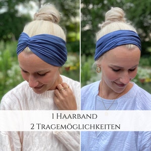 BAMBOO twist hairband in 18 colors, light summer hairband, 2 wearing options, single layer seamless, sports and leisure headband image 6