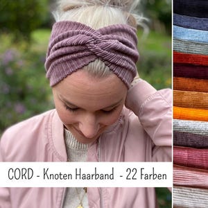 CORD Bandeau Haarband in vielen Farben, warmes Ohrenwärmer Stirnband, Maßgefertigt auf Bestellung, Artikel Nr. 990161762