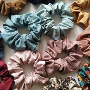 BAMBUS Scrunchie in Big, Slim oder Mini,viele Farben, oversized Haargummi, Haarschmuck, Stoffhaargummi, JGA Party, Geschenkidee, Partnerlook Bild 6