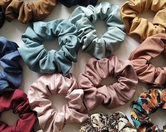 GRAND scrunchie en bambou, ensemble avec bandeau pour cheveux, élastique à cheveux surdimensionné, accessoires pour cheveux, élastique à cheveux en tissu, fête JGA, idée cadeau, look partenaire