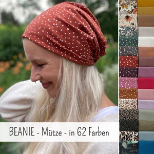 JERSEY Beanie Mütze maßgefertigt in vielen Farben, einlagig, bei Alopezie & Haarausfall, Chemo Cap, Übergangsmütze, Artikel Nr. 1500711904