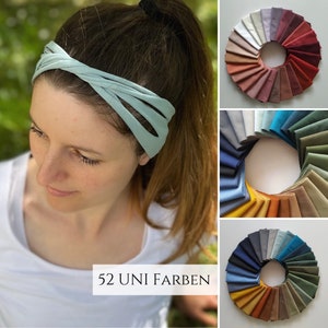 Cut Up Roatit hairband in 100 colors, 12 or 20 cm, light summer hairband, single layer seamless, sports and leisure headband