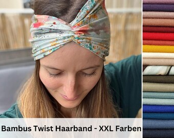 BAMBUS Twist Haarband maßgefertigt in 12 oder 20cm Breite, einlagig, nahtlose Seitenkanten für optimalen Komfort, Artikel Nr. 1227866398