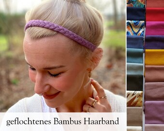 AKTION Bambus Haarband handgeflochten in vielen Farben, Mädchen & Frauen, Diadem Haarband, Haarschmuck, Haaraccessoire Kinder