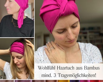 Bamboo Comfort Hair Scarf, custom-made, hair loop, chemo hair scarf, nightcap, for alopecia & hair problems, item no. BambooComfortScarf-2