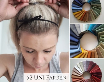 minimalistisches Haarband, schmale Haarschleifen Onesize, XXL FARBAUSWAHL, , Mini Haarband, ideales Geschenk zur Geburt, Geburtstag