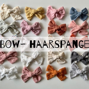 Haarspange, Hairbow, Bow Haarschleife, Haaraccessoire, Haarschmuck, Spange, Stoffhaarspange für Mädchen und Babys, Newborn Fotoshooting Bild 5