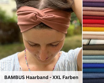 BAMBOO bandeau hairband, narrow or wide, custom-made, breathable and temperature-regulating, comfortable in both warm and cold weather